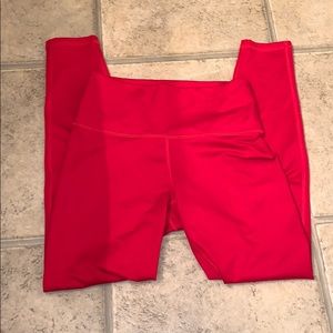 Bright red leggings